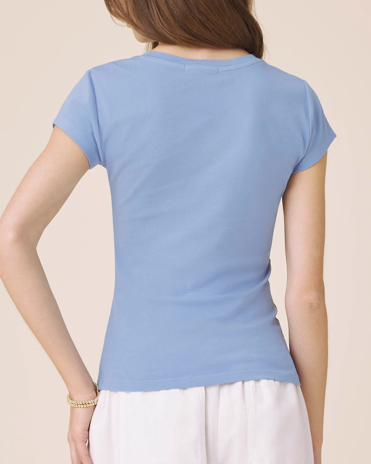 Josie Stretch V-Neck Tee - Image 42