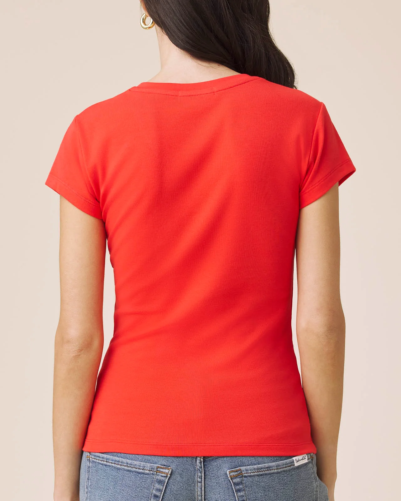 Josie Stretch V-Neck Tee - Image 52