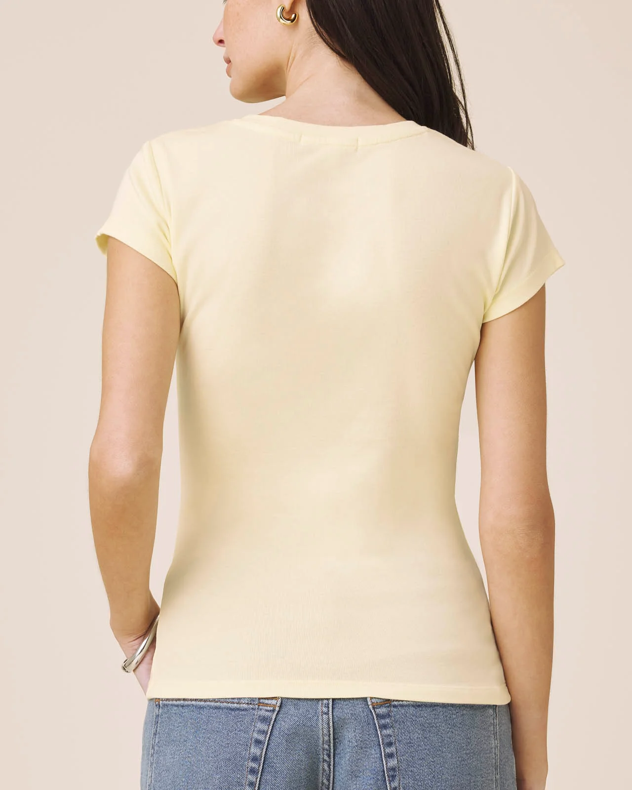 Josie Stretch V-Neck Tee - Image 58