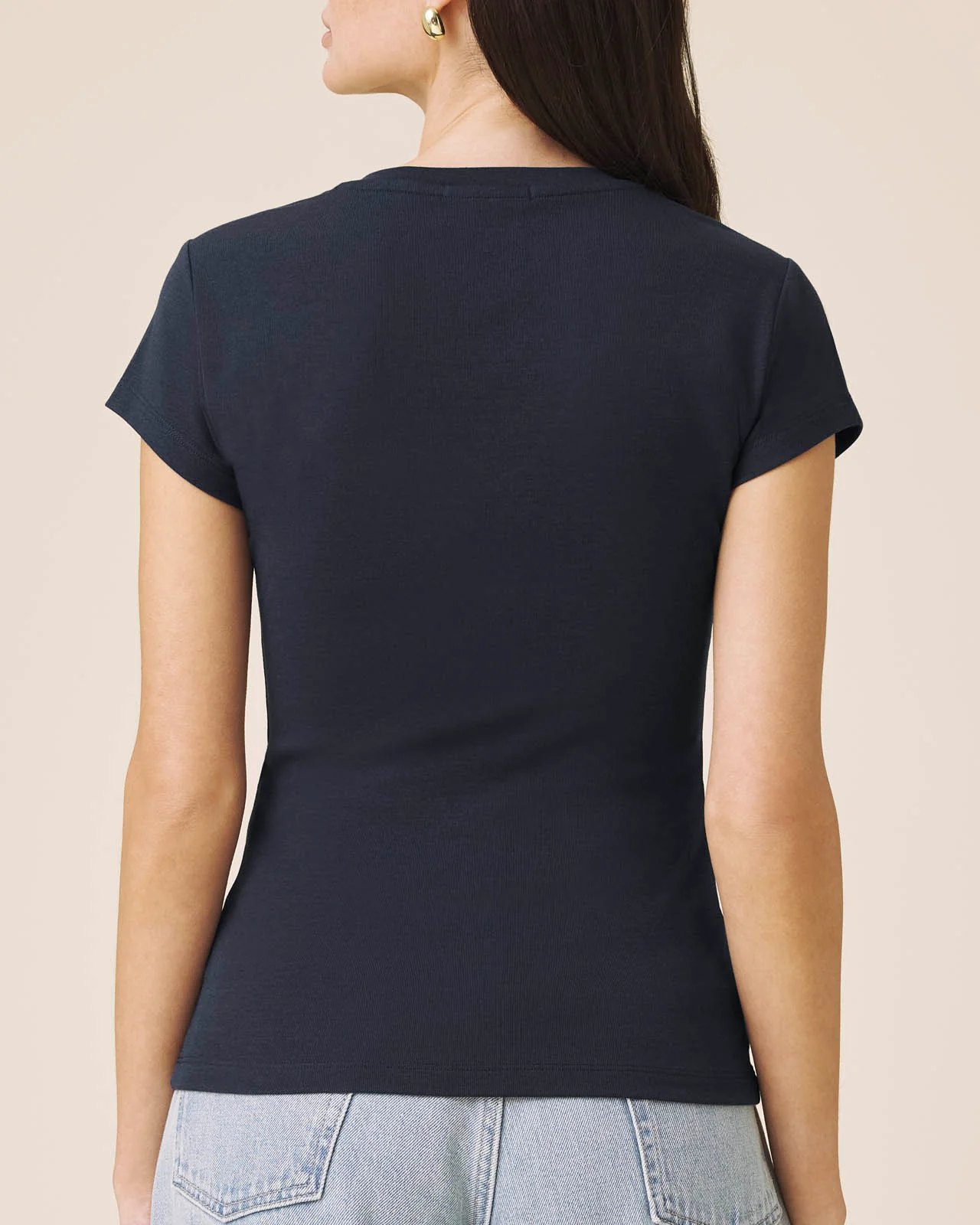 Josie Stretch V-Neck Tee - Image 62