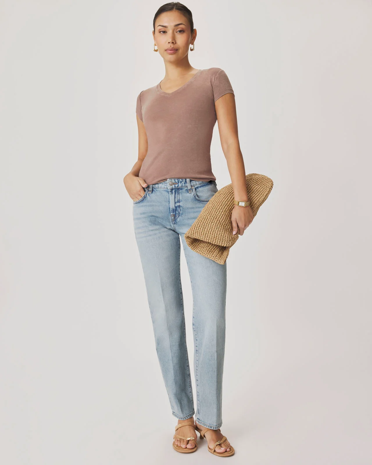 Josie Stretch V-Neck Tee - Image 8