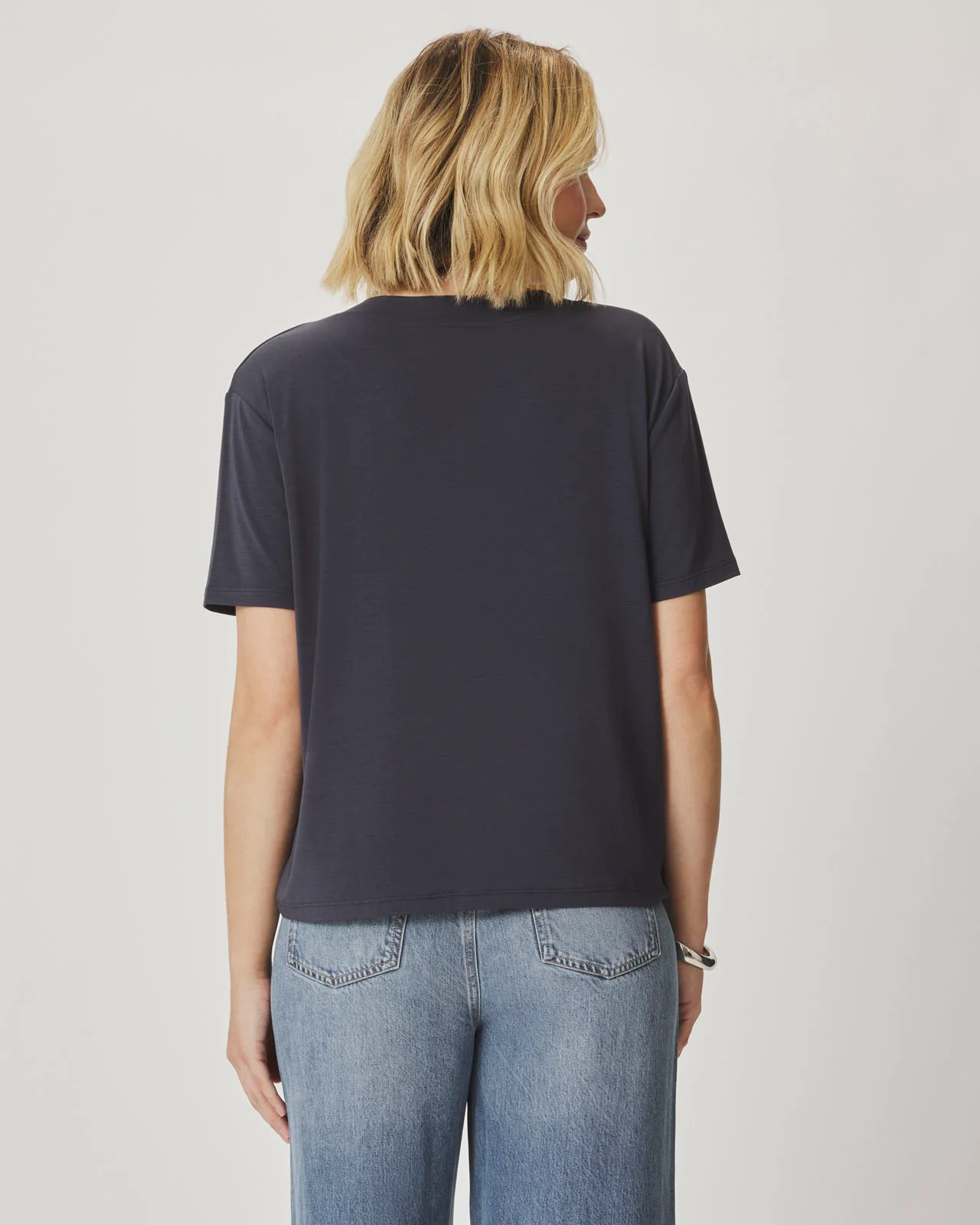 Kacey Bamboo Blend V-Neck Tee - Image 8