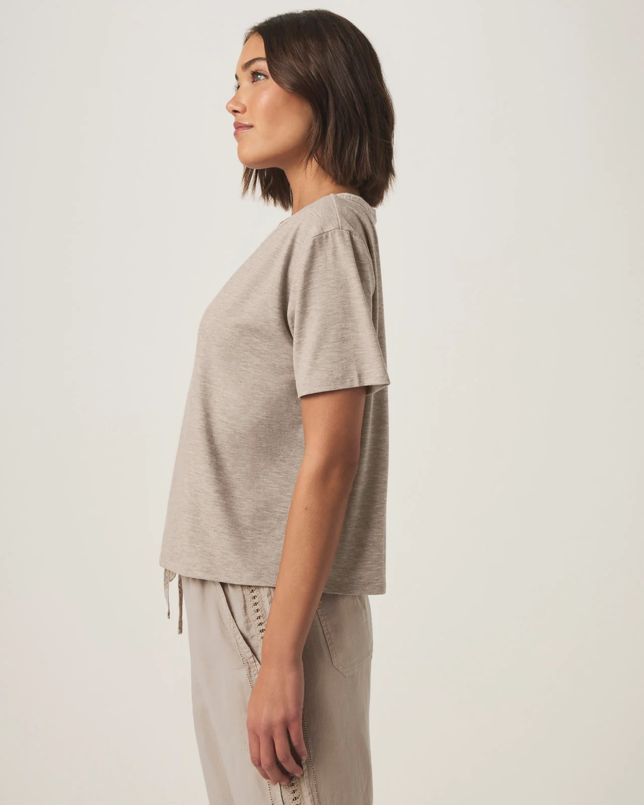 Kacey Crochet V-neck Tee - Image 12