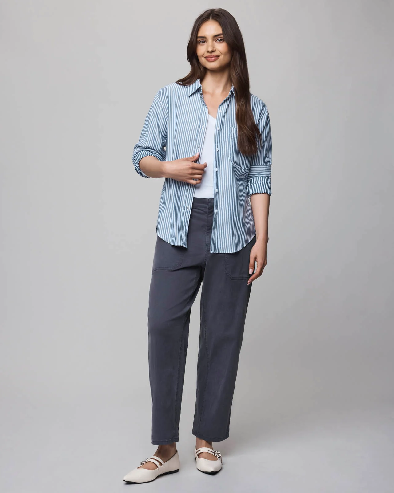 Kenna Stripe Button Down Shirt - Image 2
