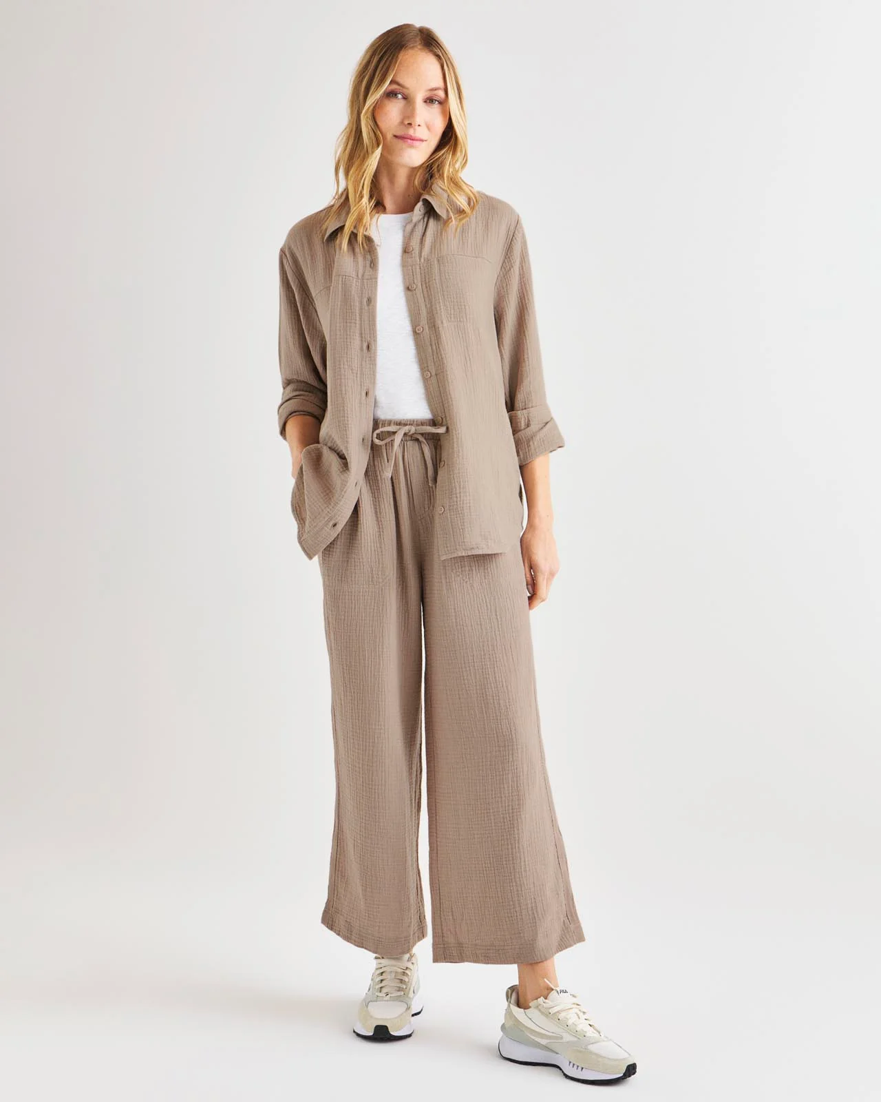 Kit Gauze Button Down Shirt - Image 10
