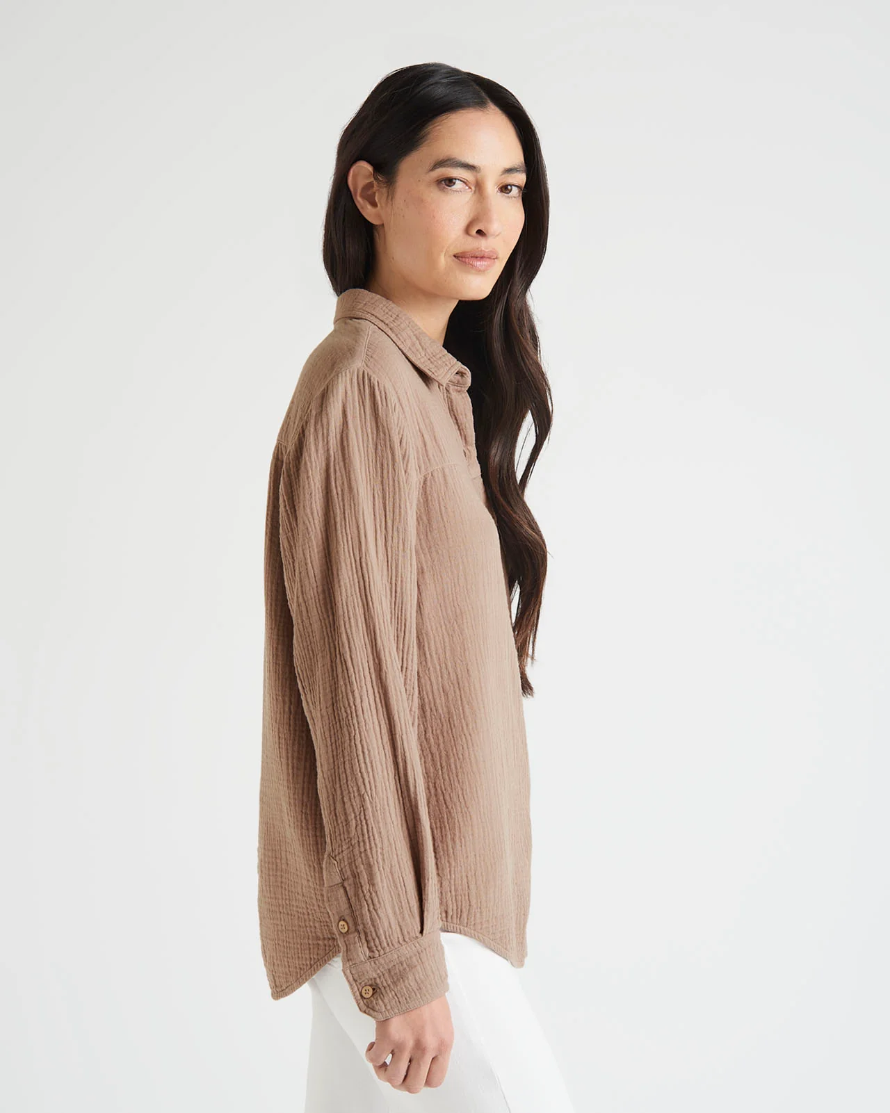 Kit Gauze Button Down Shirt - Image 15