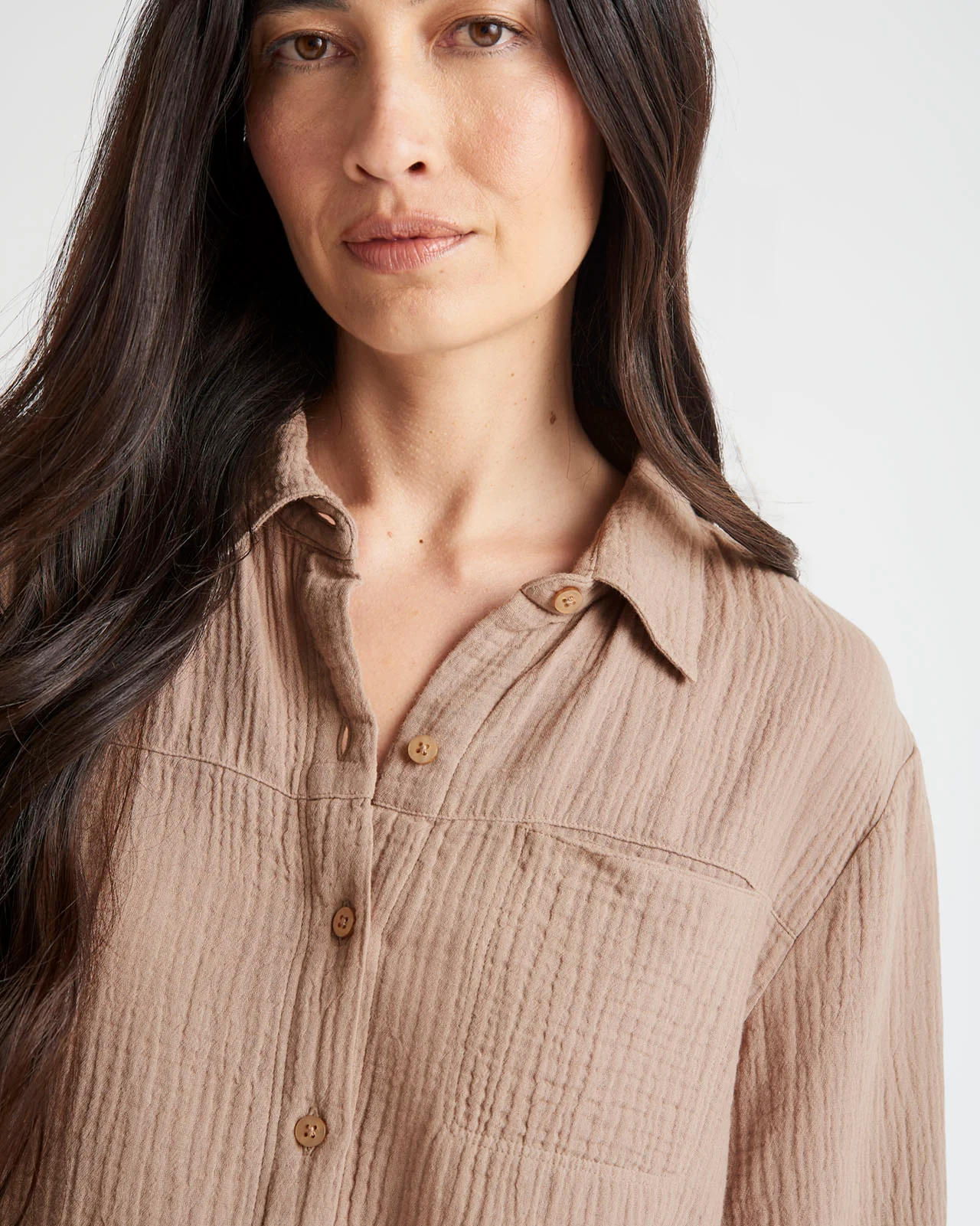 Kit Gauze Button Down Shirt - Image 17