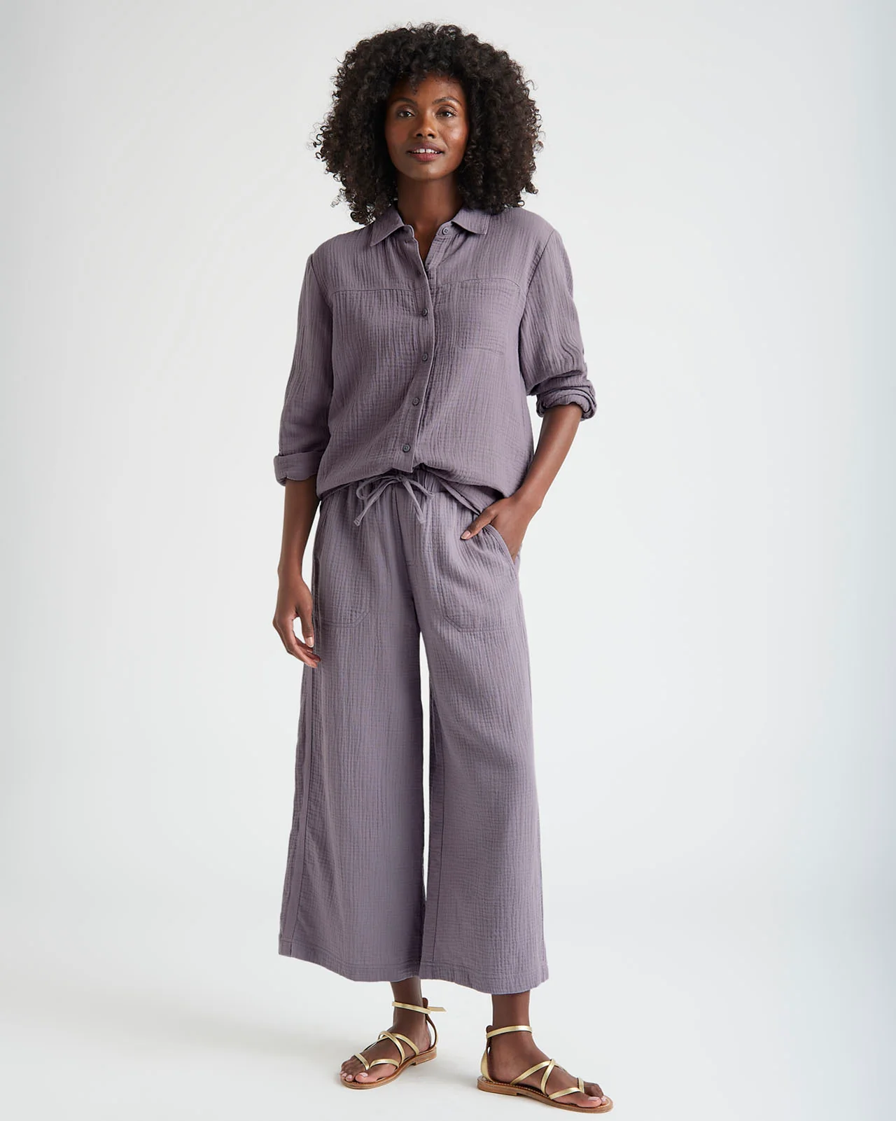 Kit Gauze Button Down Shirt - Image 18