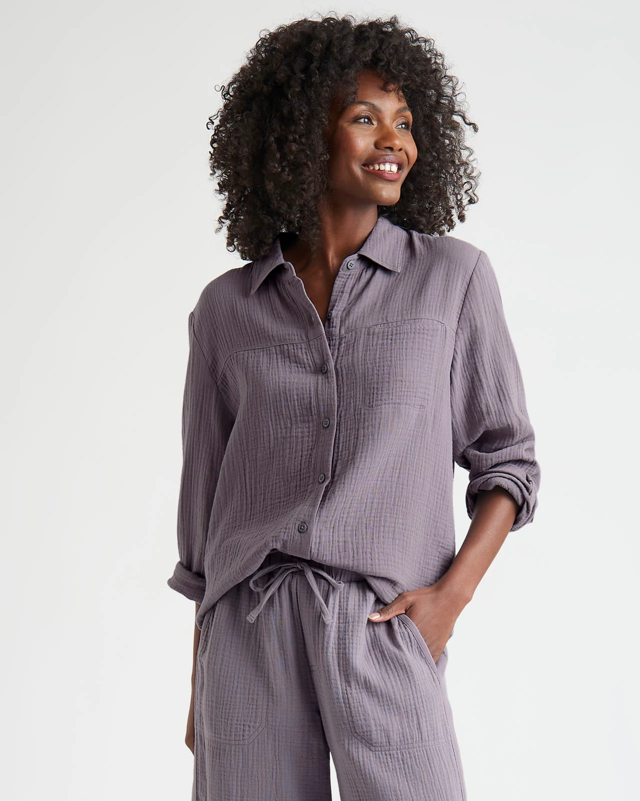 Kit Gauze Button Down Shirt - Image 21