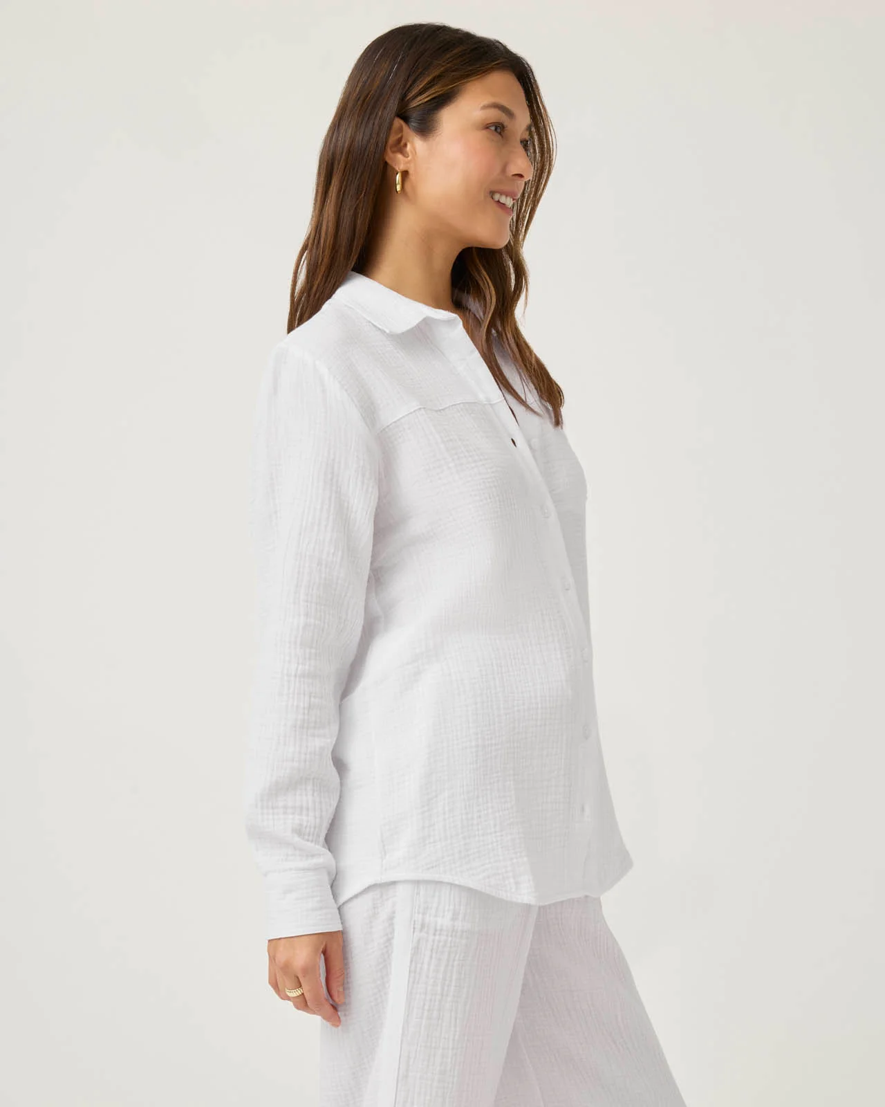 Kit Gauze Button Down Shirt - Image 25