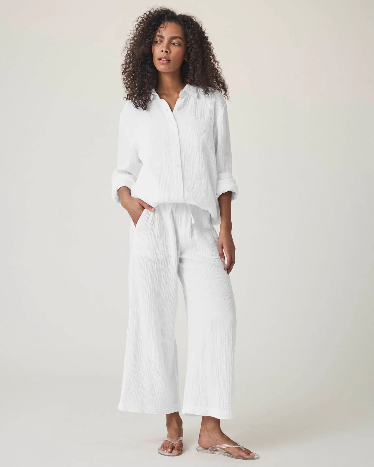 Kit Gauze Crochet Shirt - Image 10