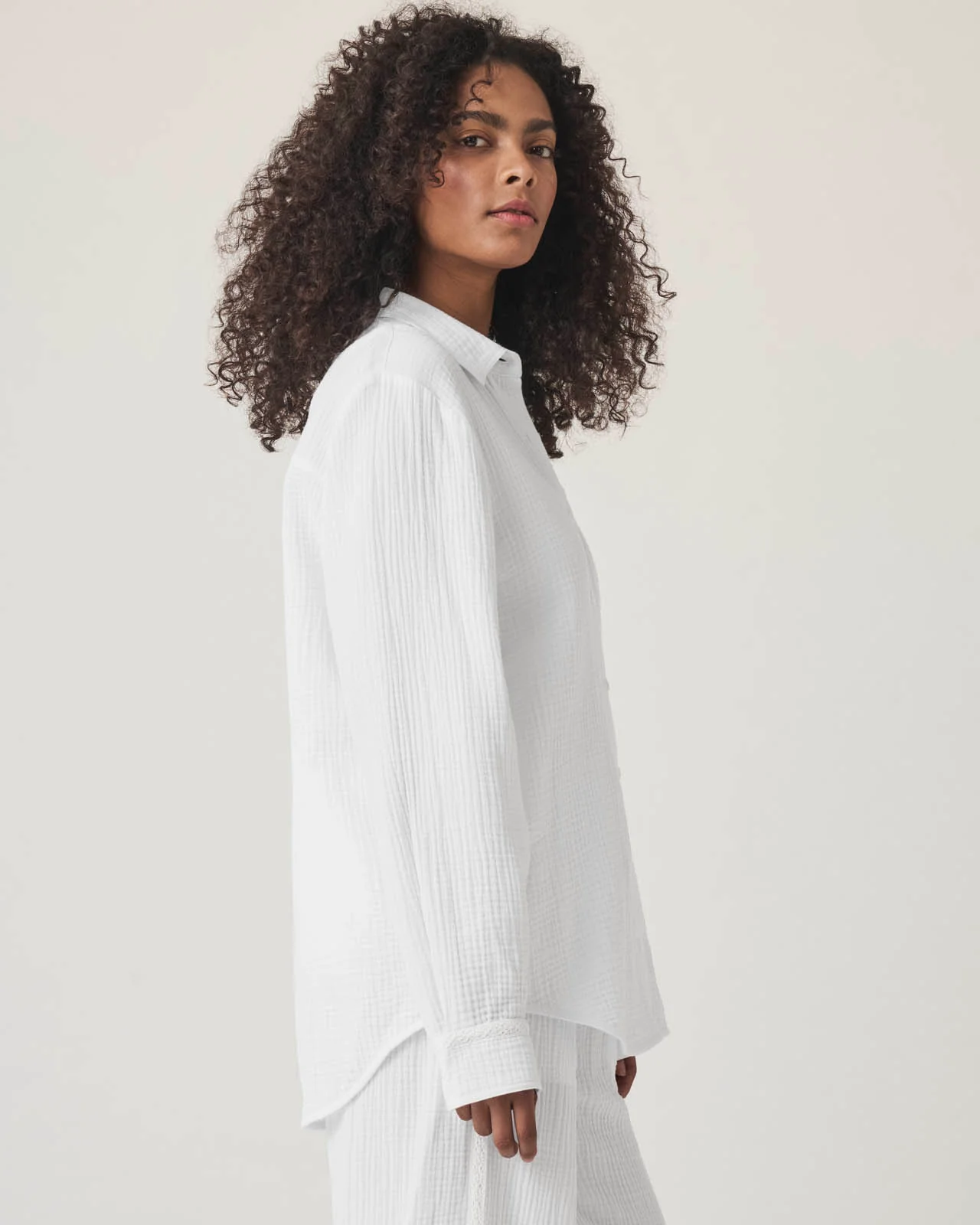 Kit Gauze Crochet Shirt - Image 11