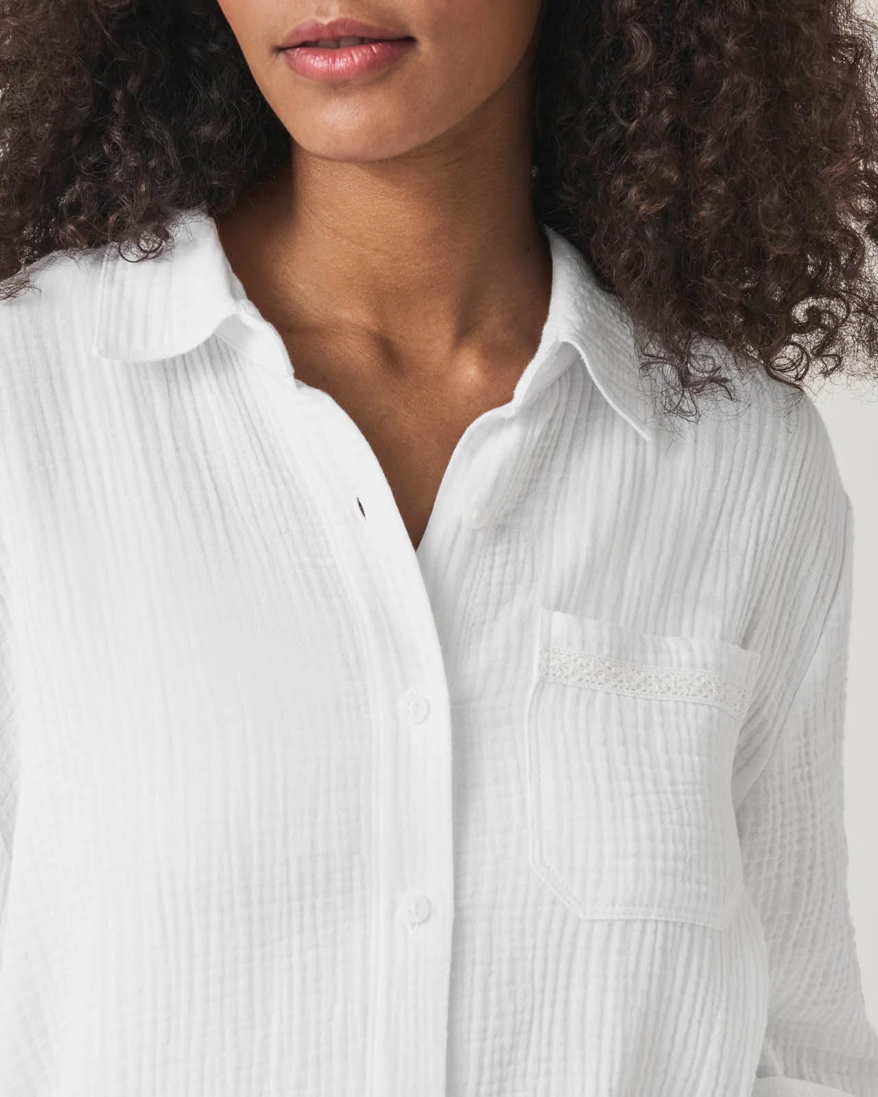 Kit Gauze Crochet Shirt - Image 13