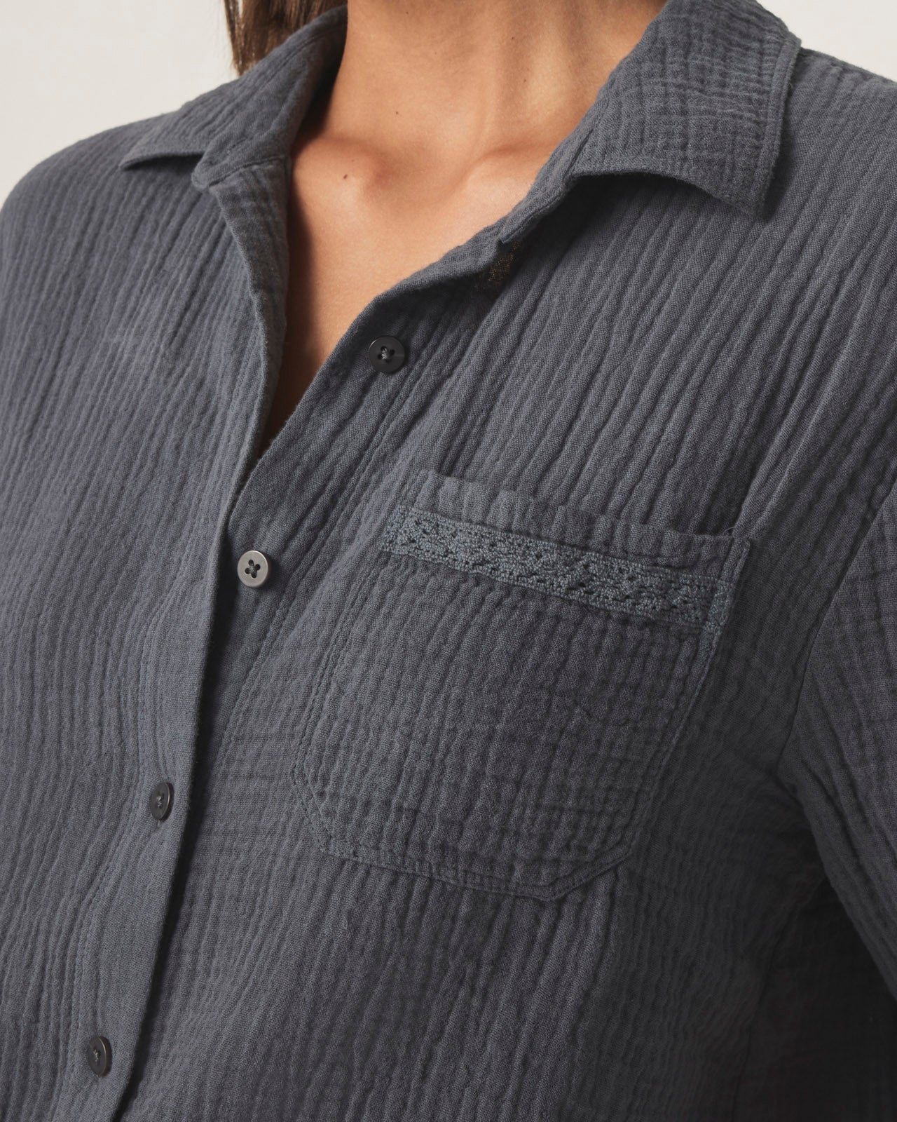 Kit Gauze Crochet Shirt - Image 17