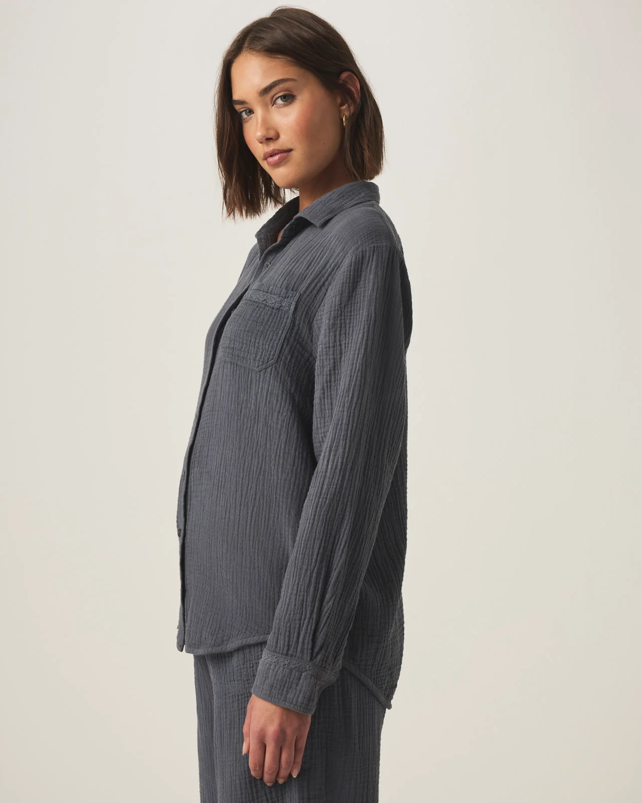 Kit Gauze Crochet Shirt - Image 18