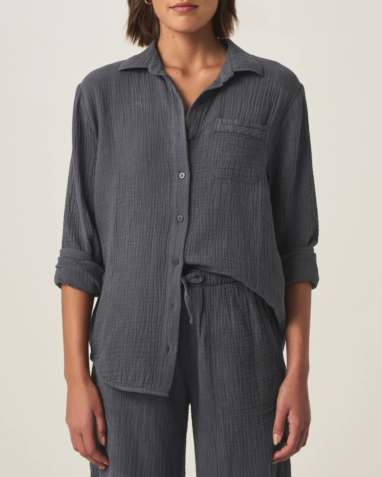 Kit Gauze Crochet Shirt - Image 20