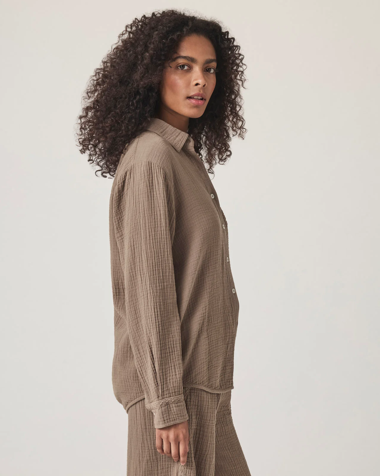 Kit Gauze Crochet Shirt - Image 3