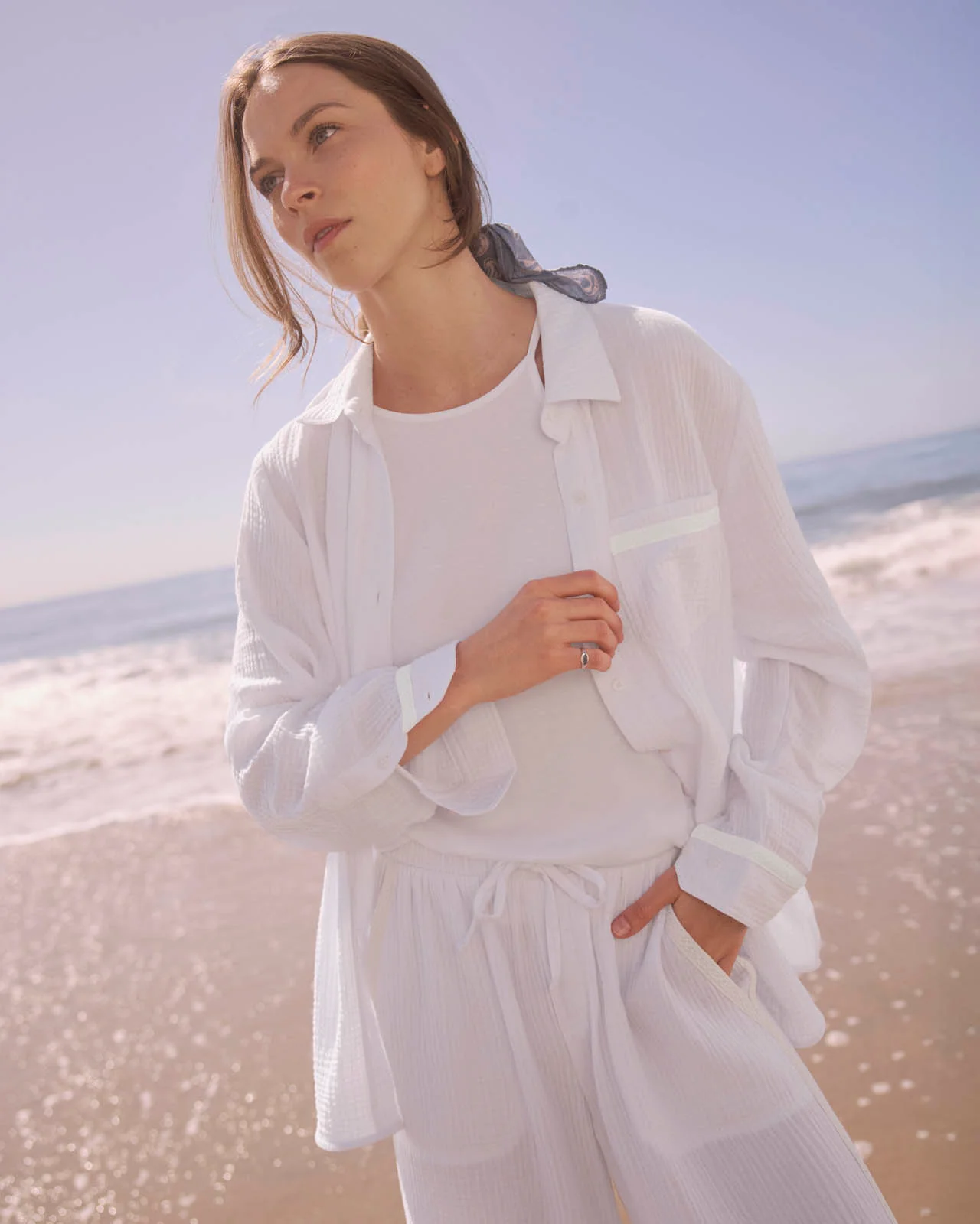 Kit Gauze Crochet Shirt - Image 7