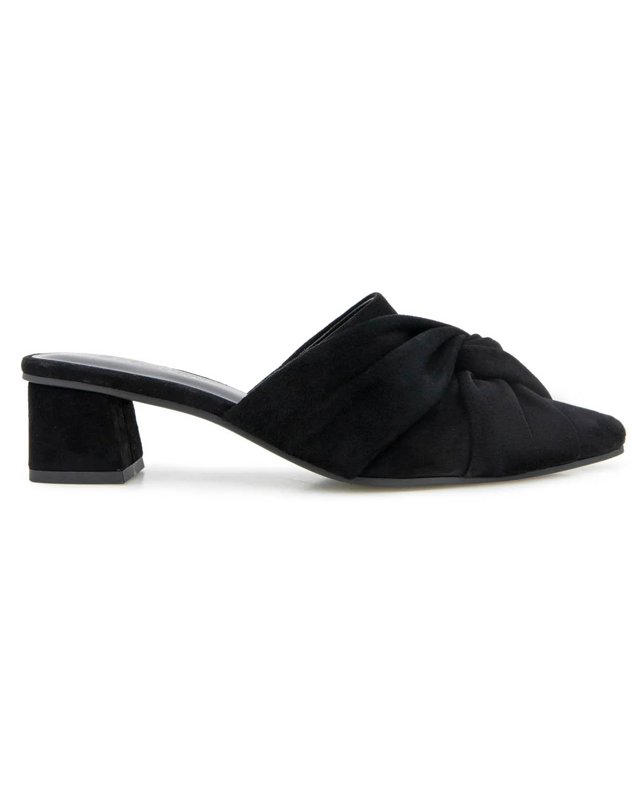 Lanis Suede Mule in Black - Image 2
