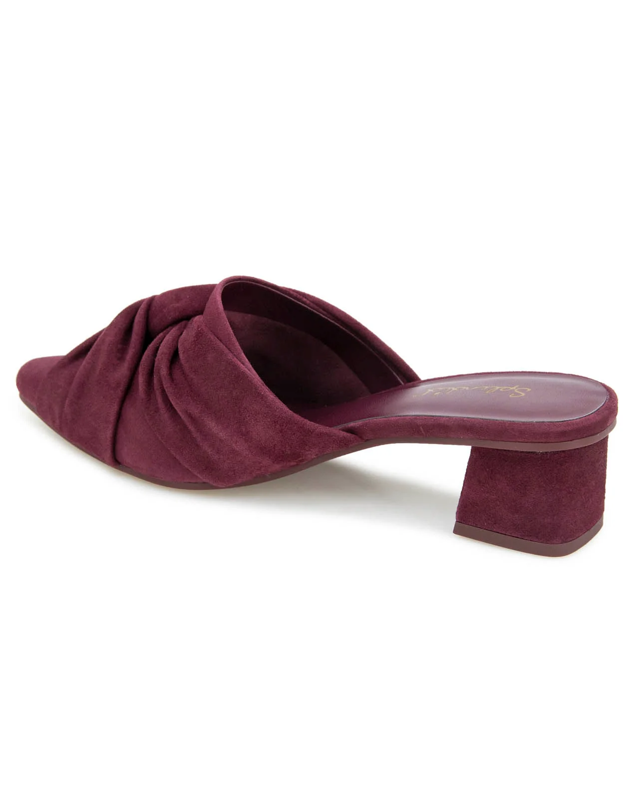 Lanis Suede Mule in Dark Plum - Image 4