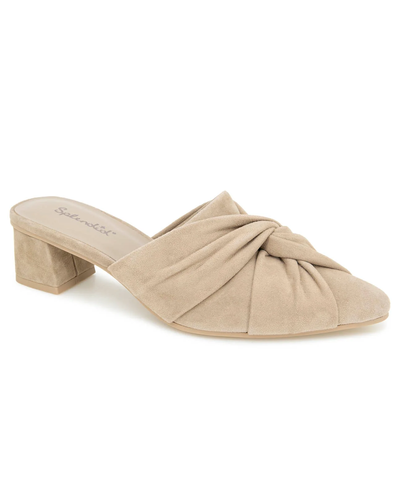Lanis Suede Mule in Moonstone