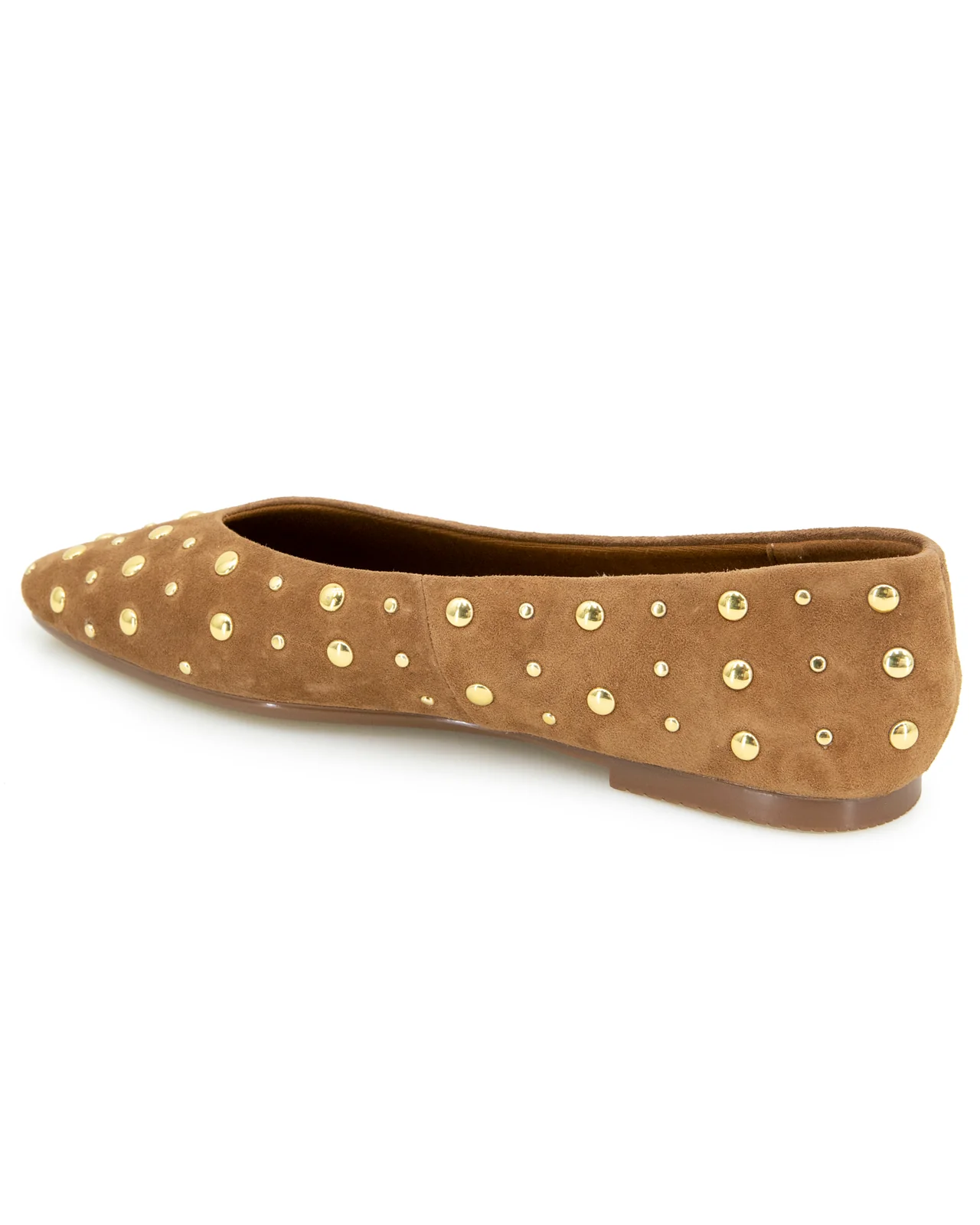 Latouche Studded Flat in Caramel - Image 4