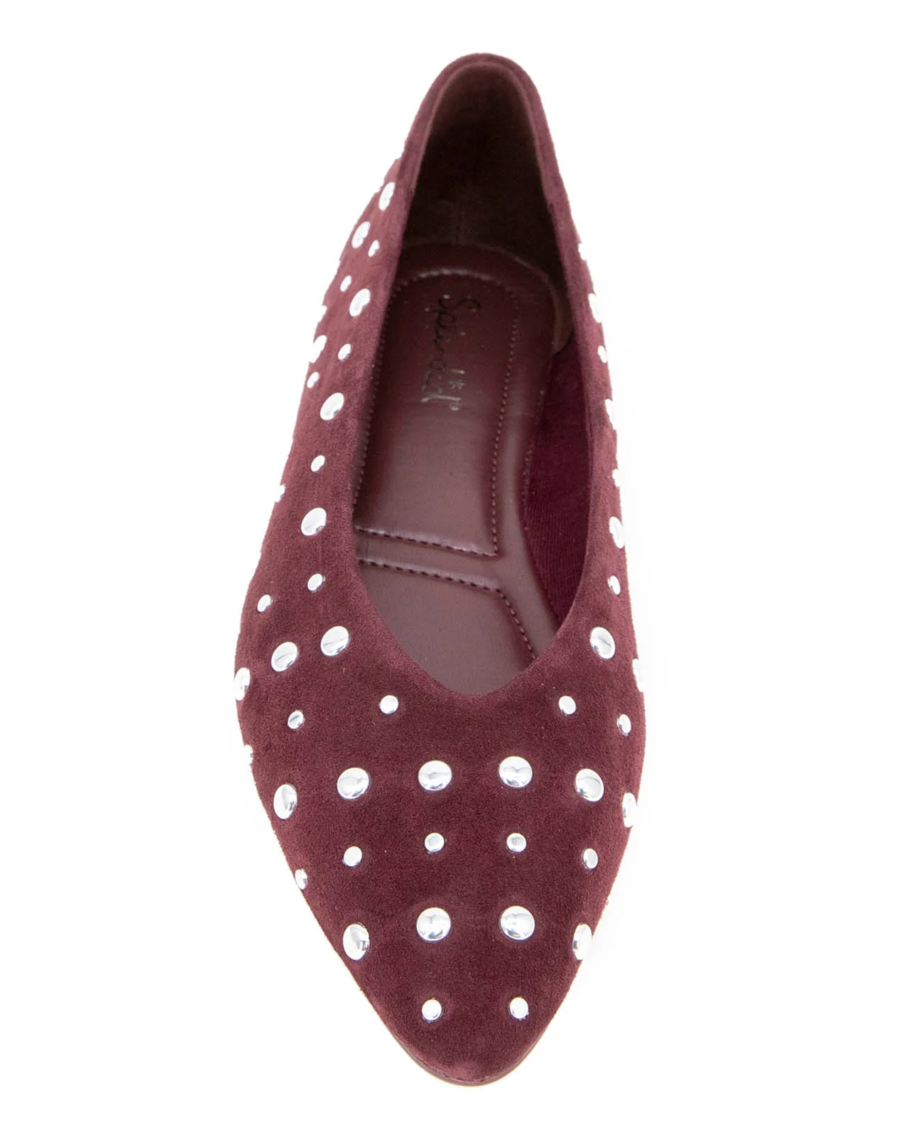 Latouche Studded Flat in Dark Plum - Image 3