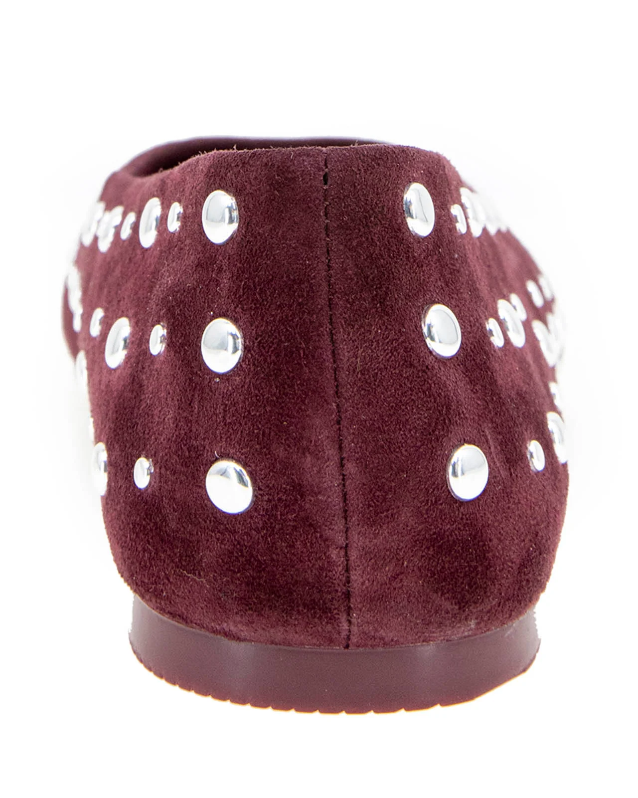 Latouche Studded Flat in Dark Plum - Image 6