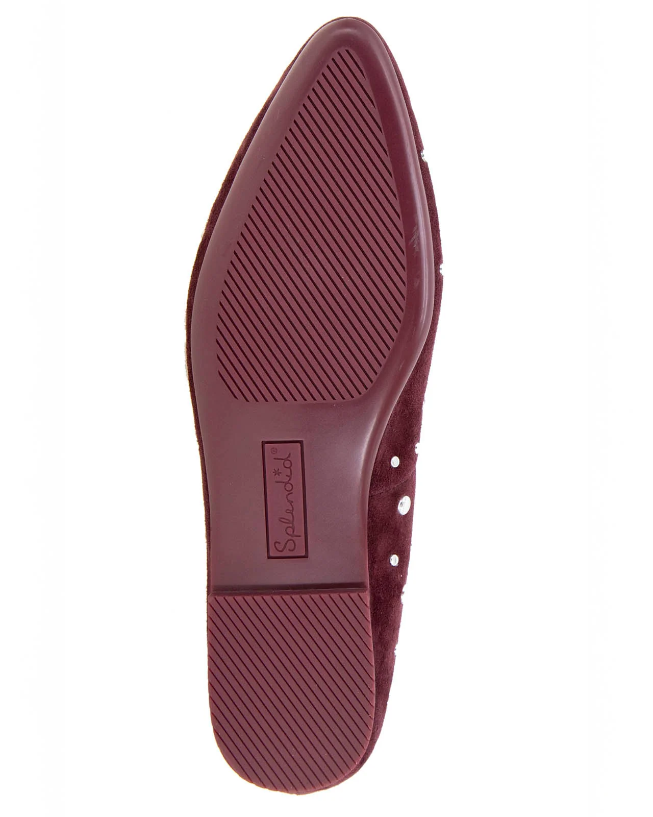 Latouche Studded Flat in Dark Plum - Image 7