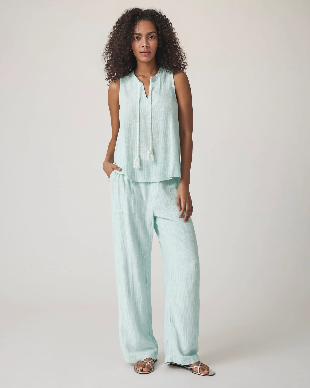 Layla Linen Blend Stripe Pant - Image 2