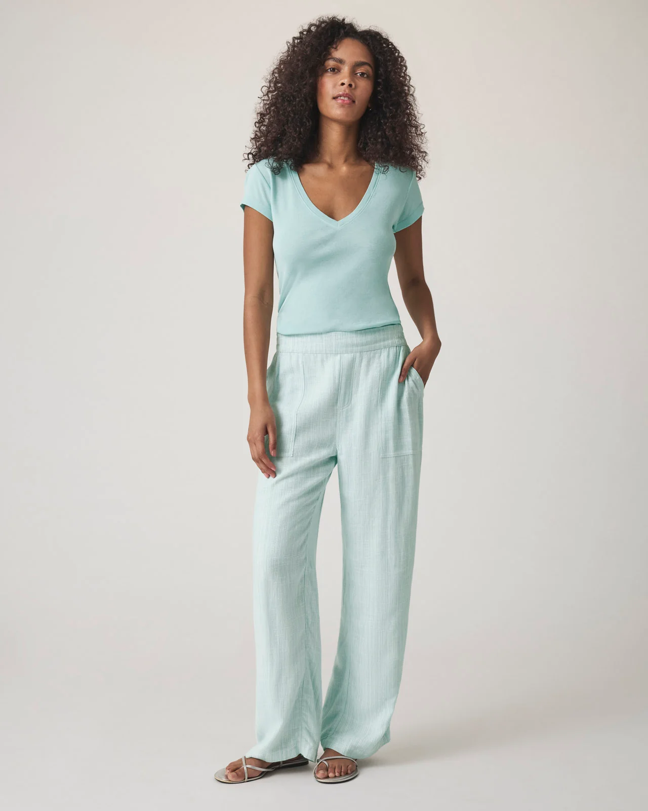 Layla Linen Blend Stripe Pant - Image 4