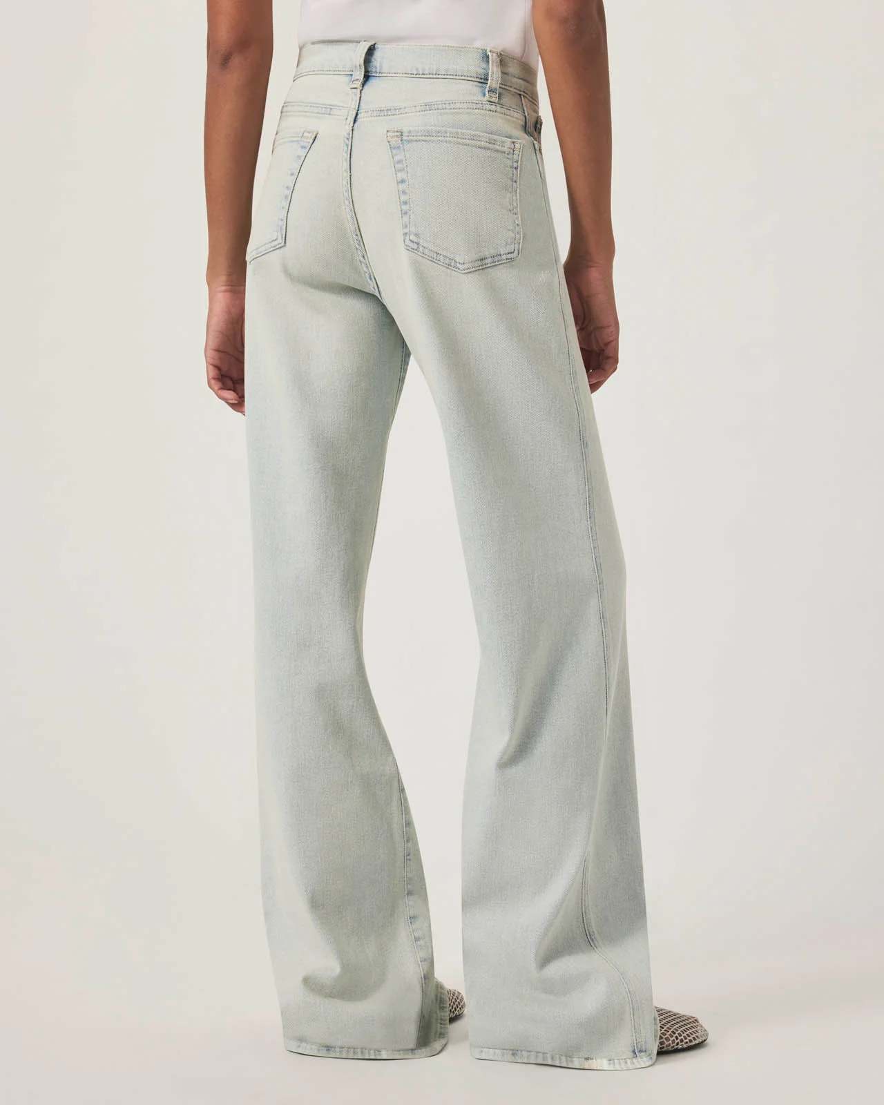Light Wash Slim Palazzo Jean - Image 5
