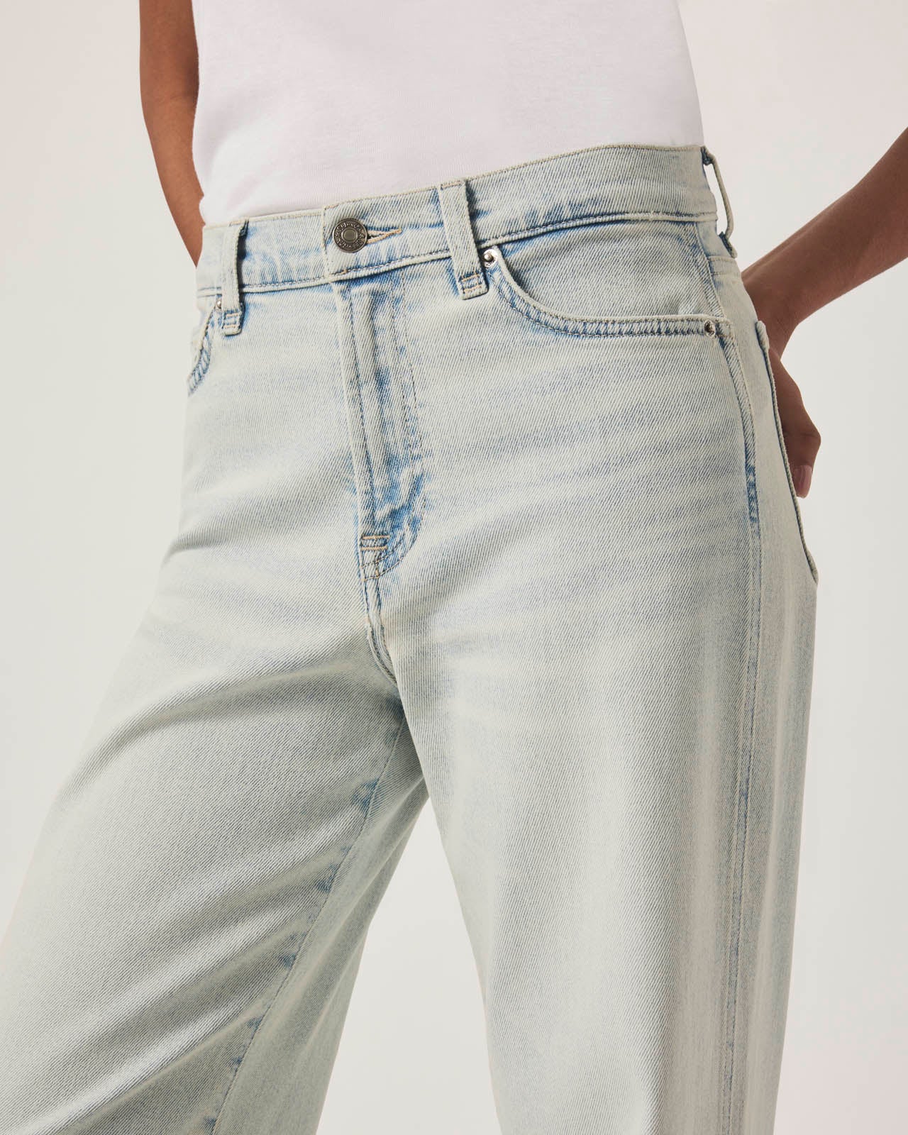 Light Wash Slim Palazzo Jean - Image 6