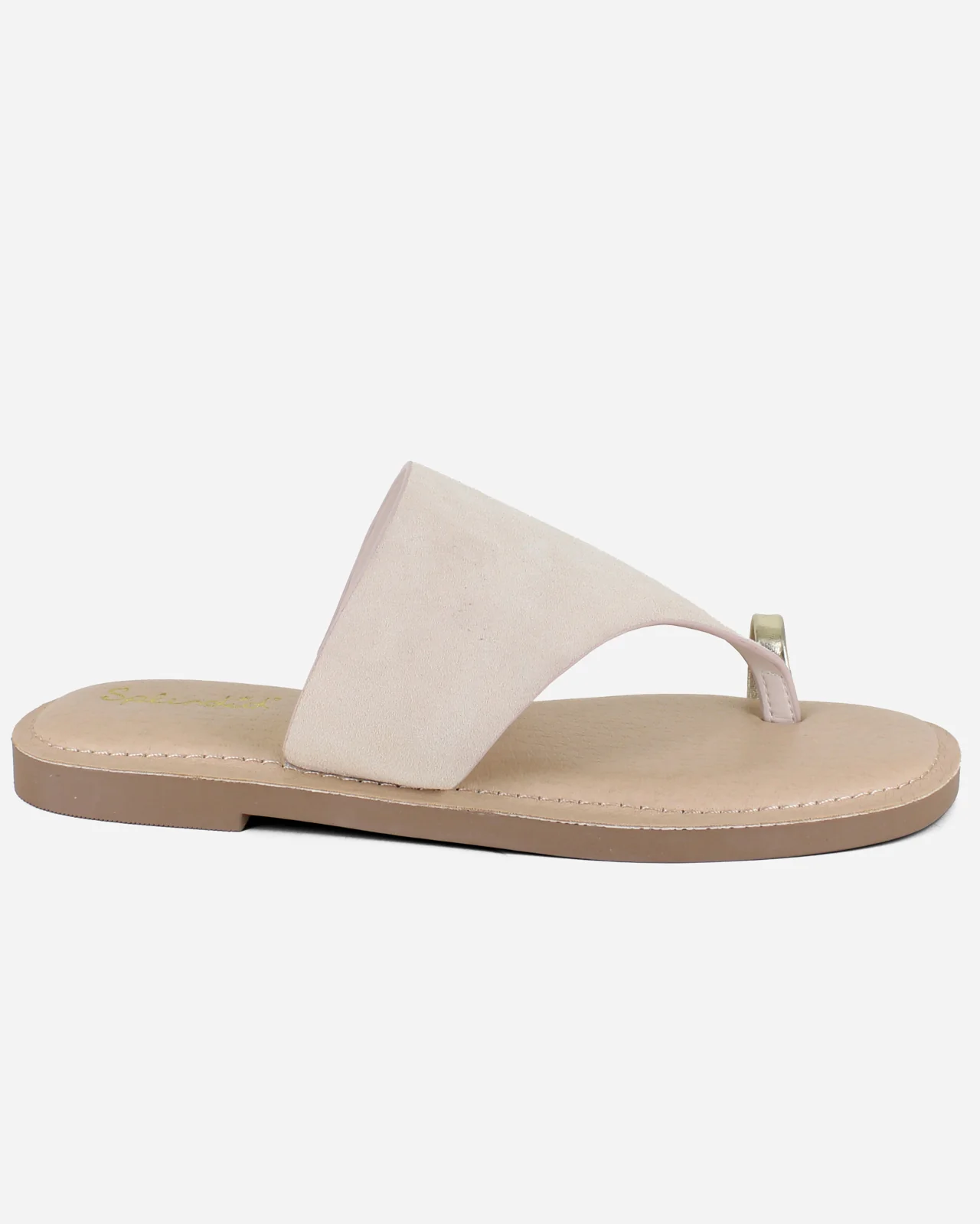 Lily Suede Sandal in Oatmeal - Image 2