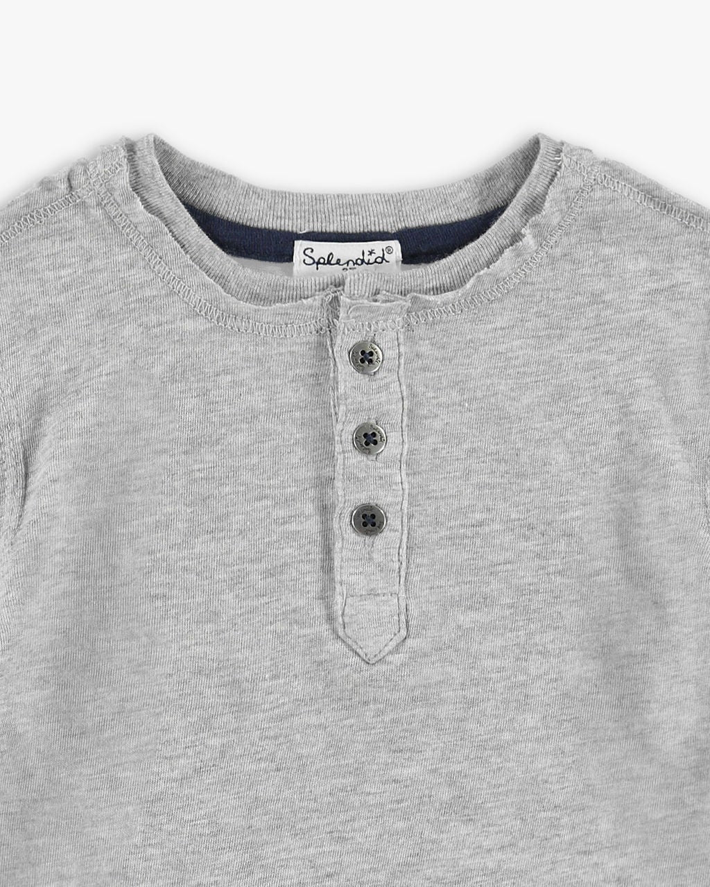 Little Boy Long Sleeve Henley Top - Image 3