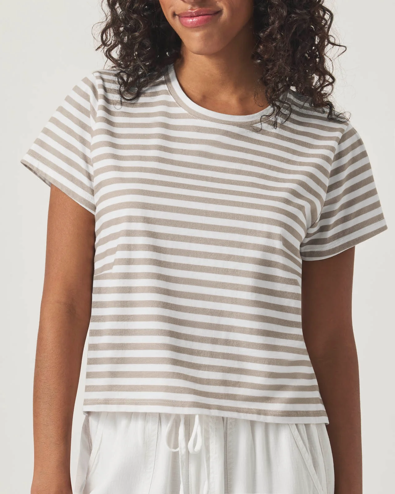 Louisa Short Sleeve Stripe Tee - Image 10