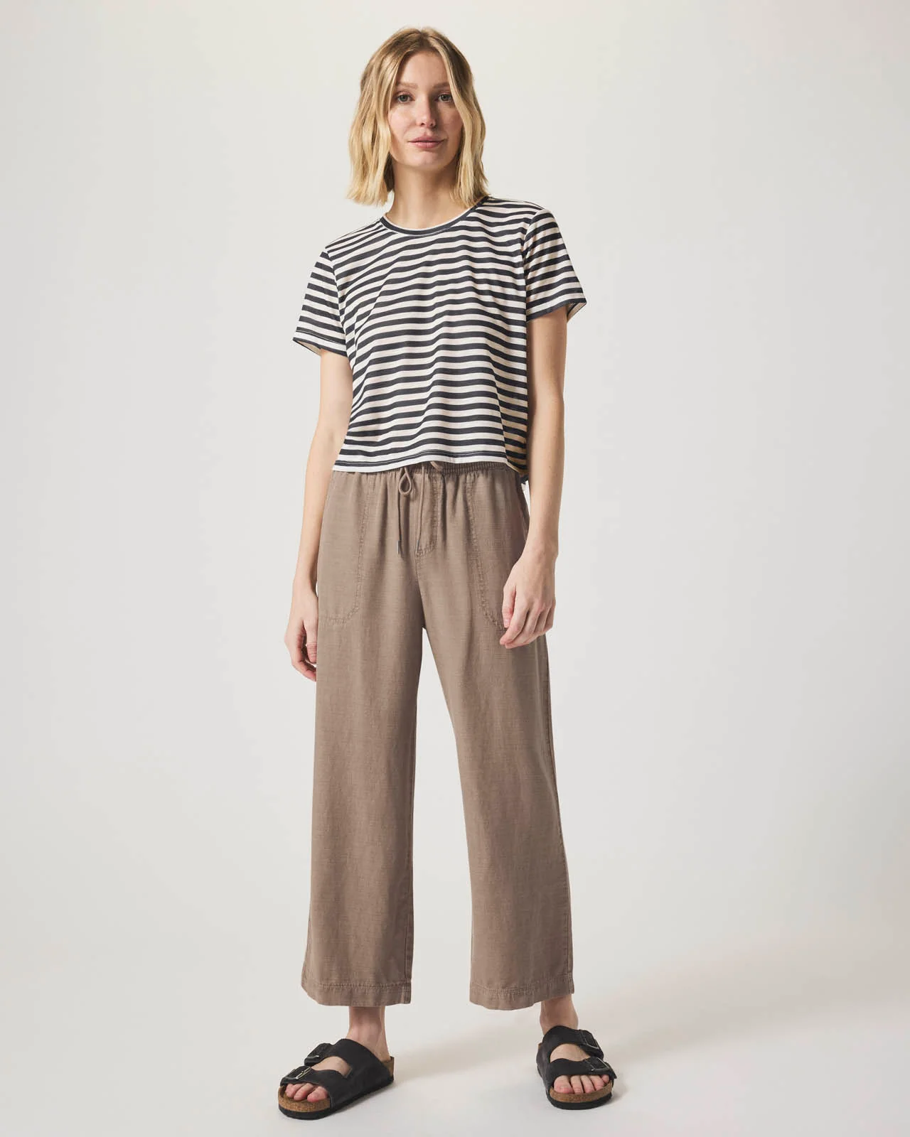Louisa Short Sleeve Stripe Tee - Image 11