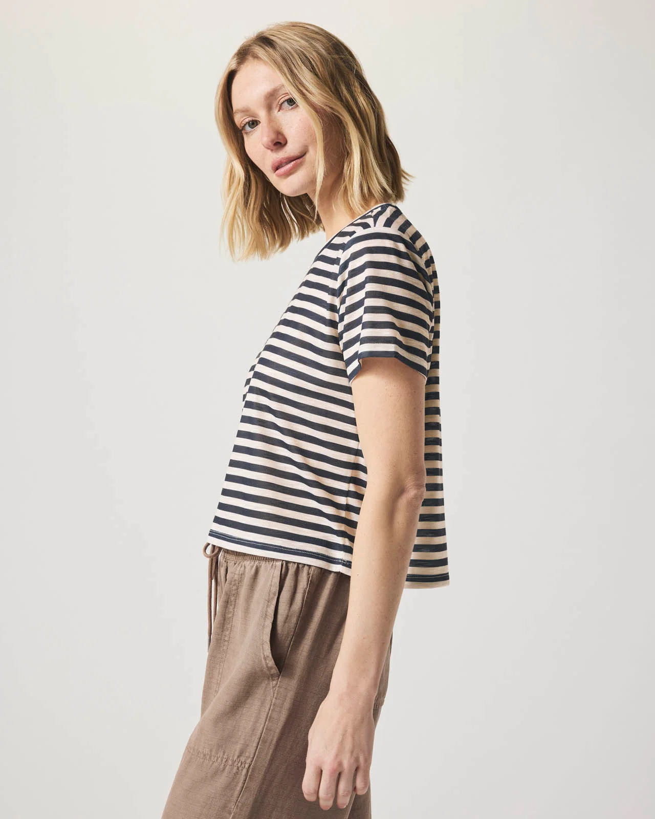 Louisa Short Sleeve Stripe Tee - Image 12