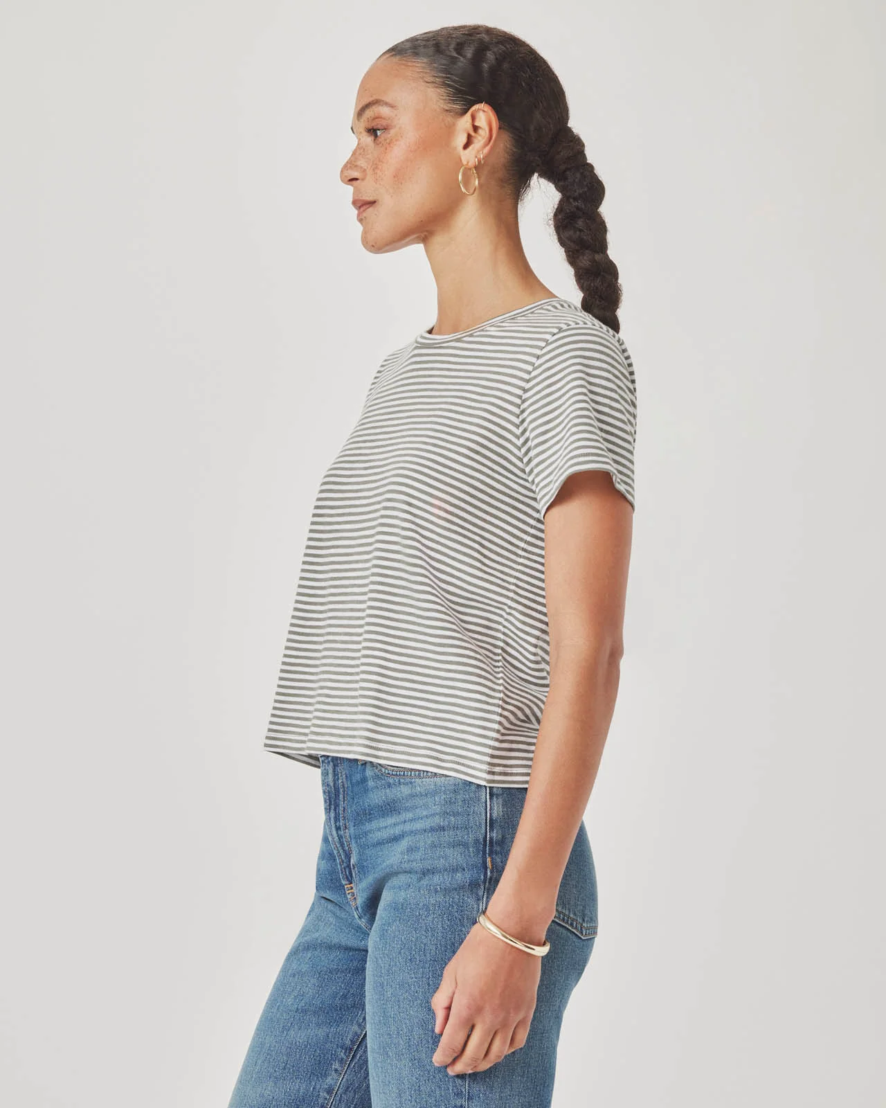 Louisa Short Sleeve Stripe Tee - Image 21