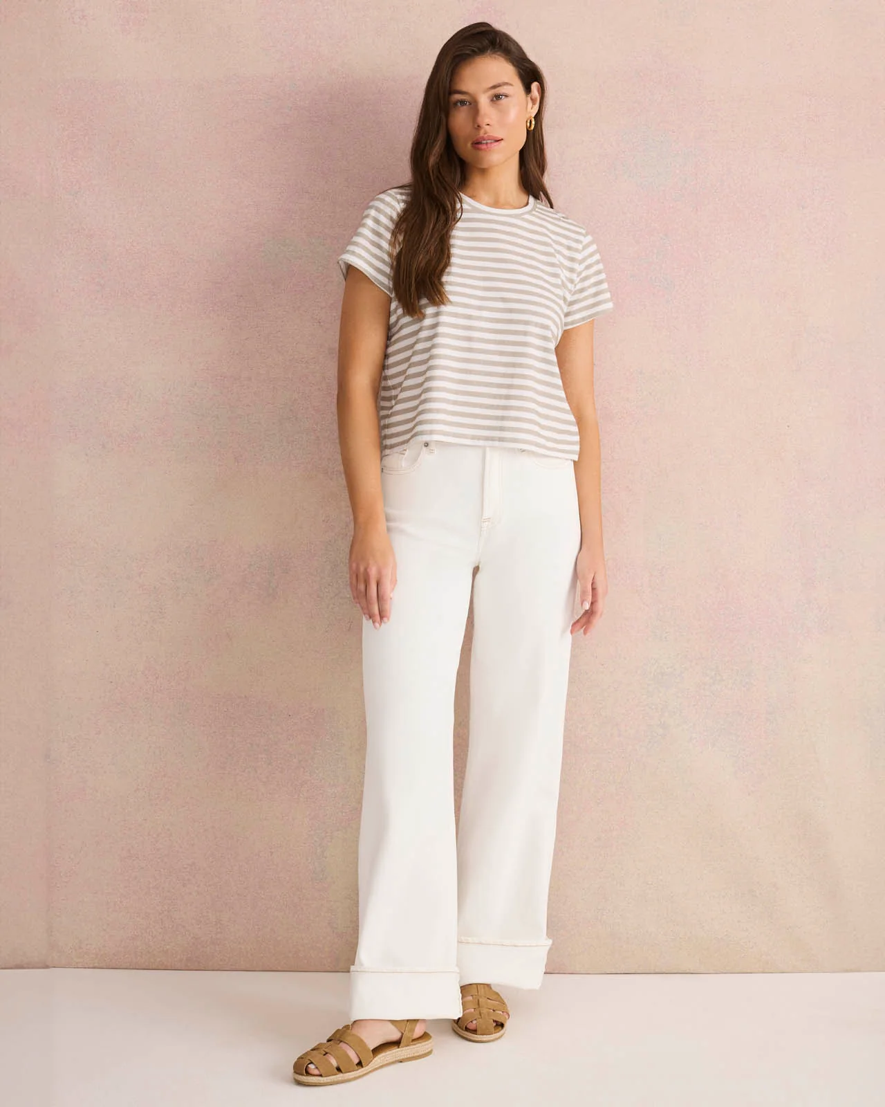Louisa Short Sleeve Stripe Tee - Image 3