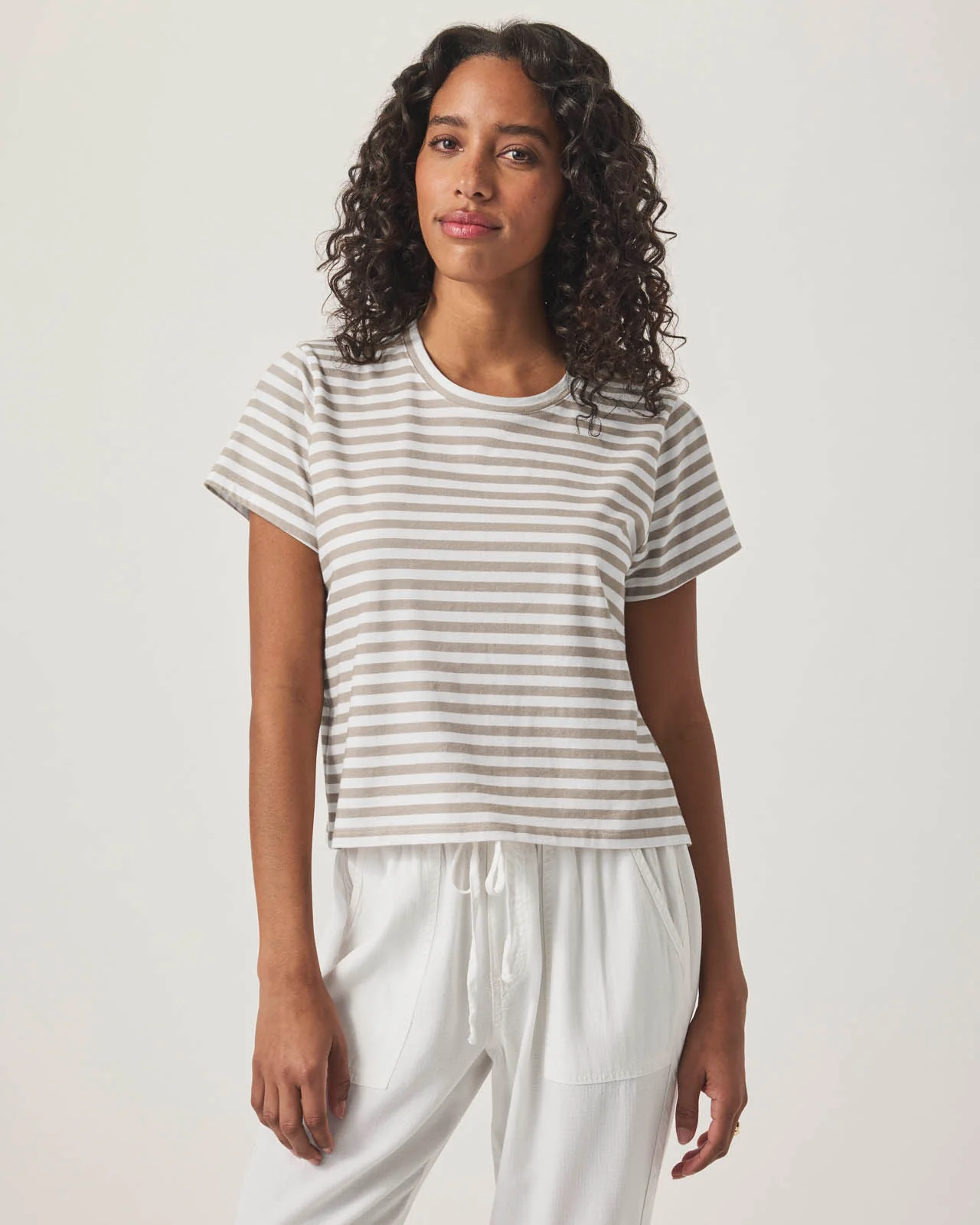 Louisa Short Sleeve Stripe Tee - Image 5