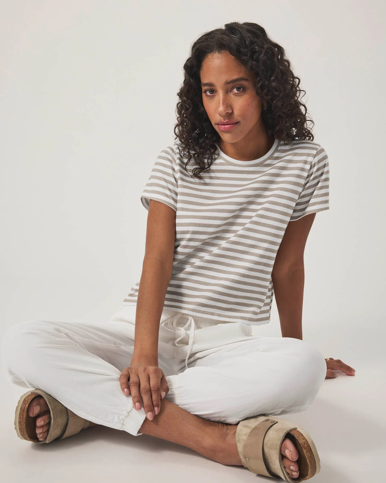 Louisa Short Sleeve Stripe Tee - Image 7