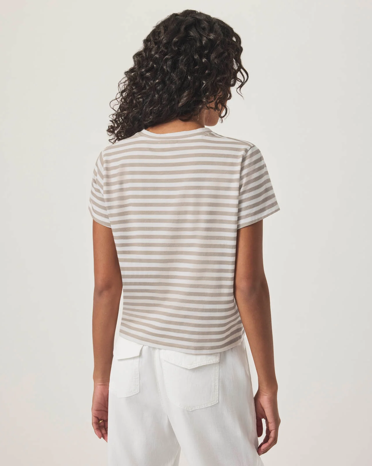 Louisa Short Sleeve Stripe Tee - Image 9