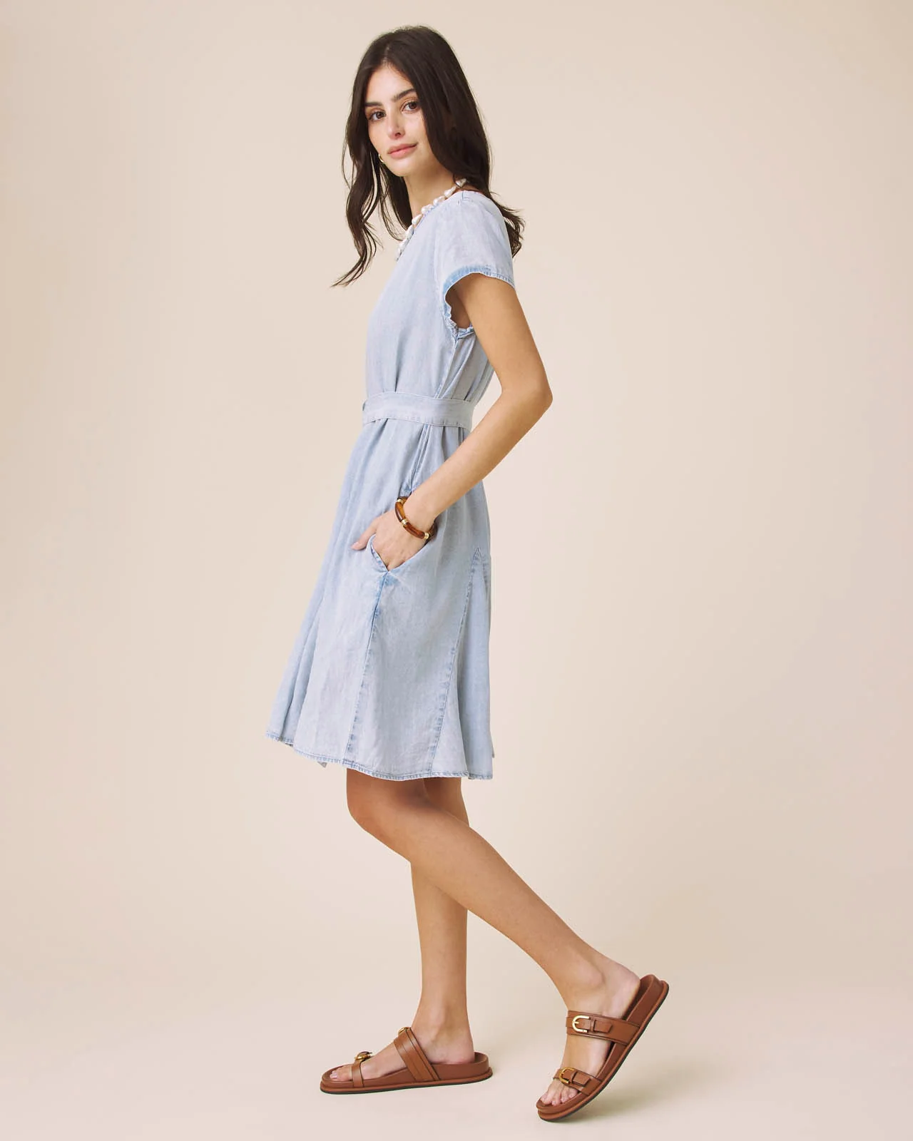 Lydia Indigo Mini Dress - Image 3