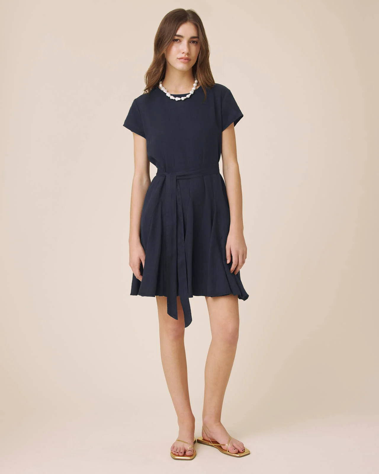 Lydia Linen Mini Dress - Image 2