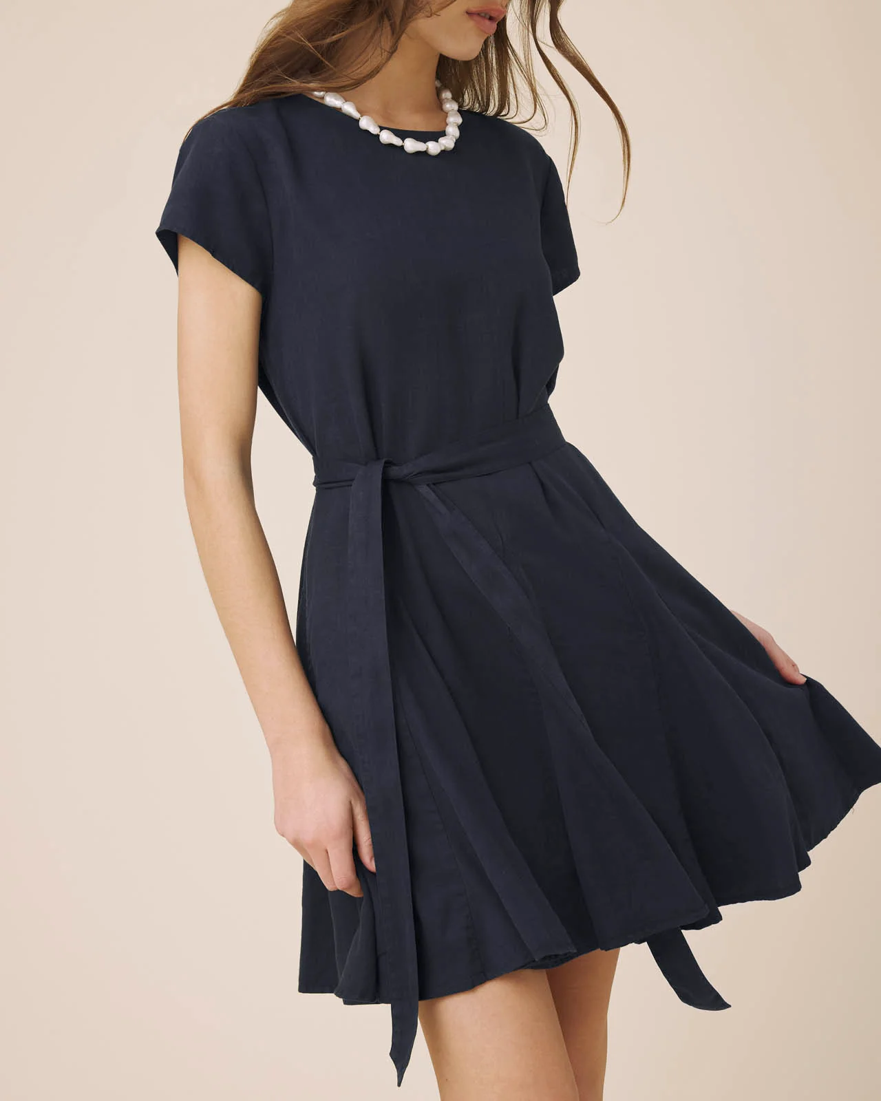 Lydia Linen Mini Dress - Image 3