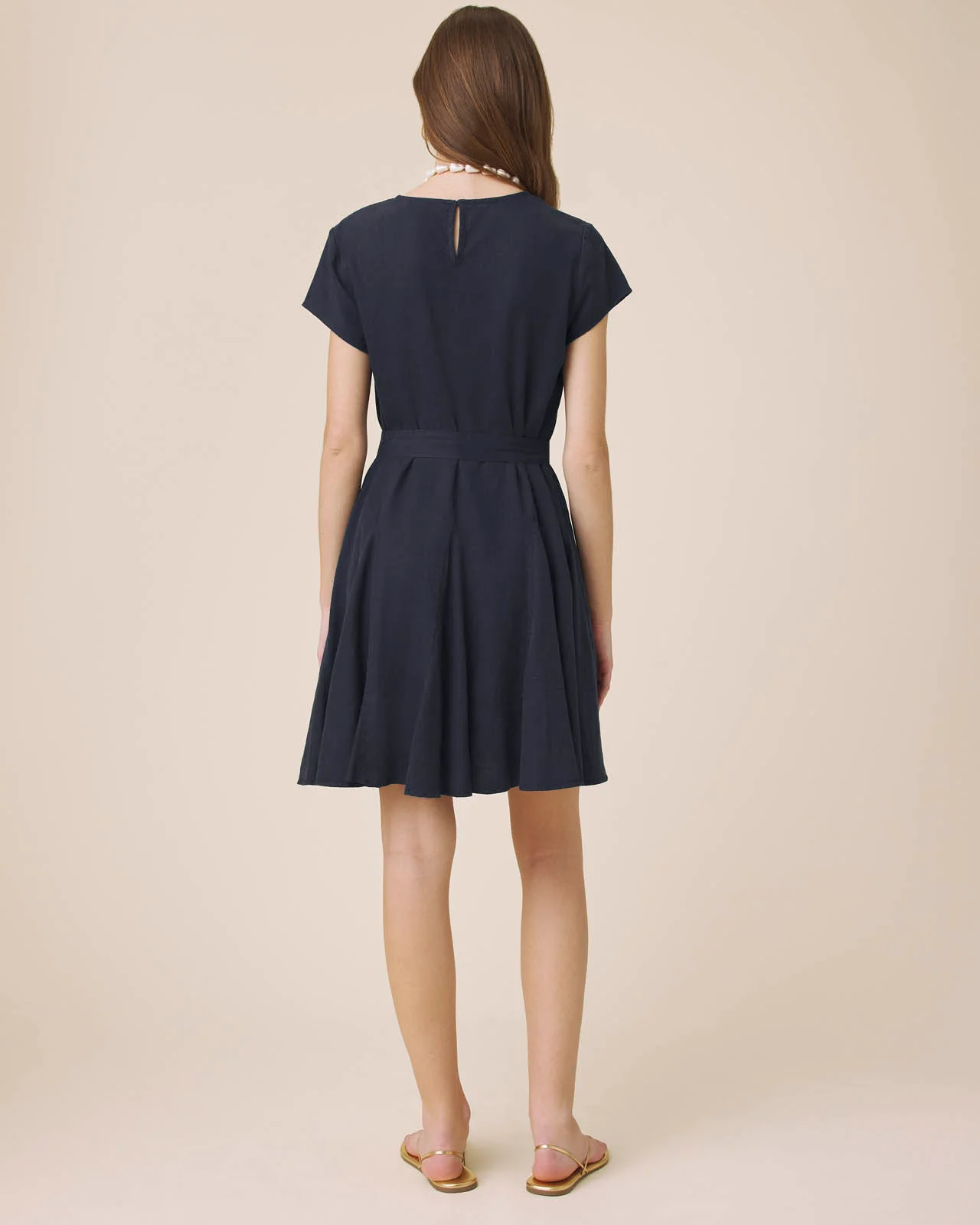 Lydia Linen Mini Dress - Image 4