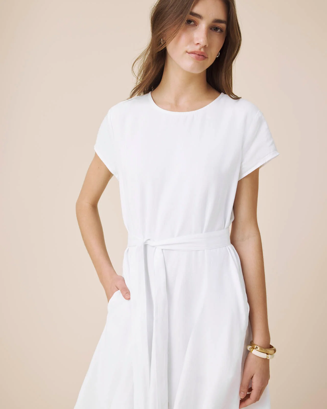 Lydia Linen Mini Dress - Image 7