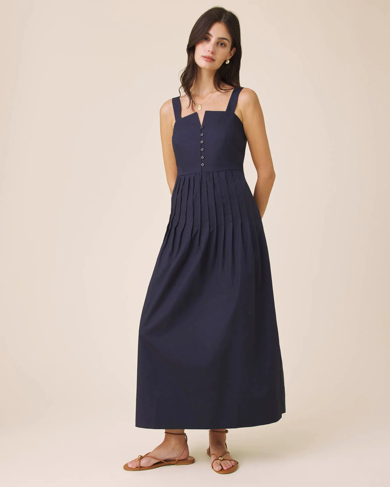 Maggie Poplin Midi Dress - Image 3