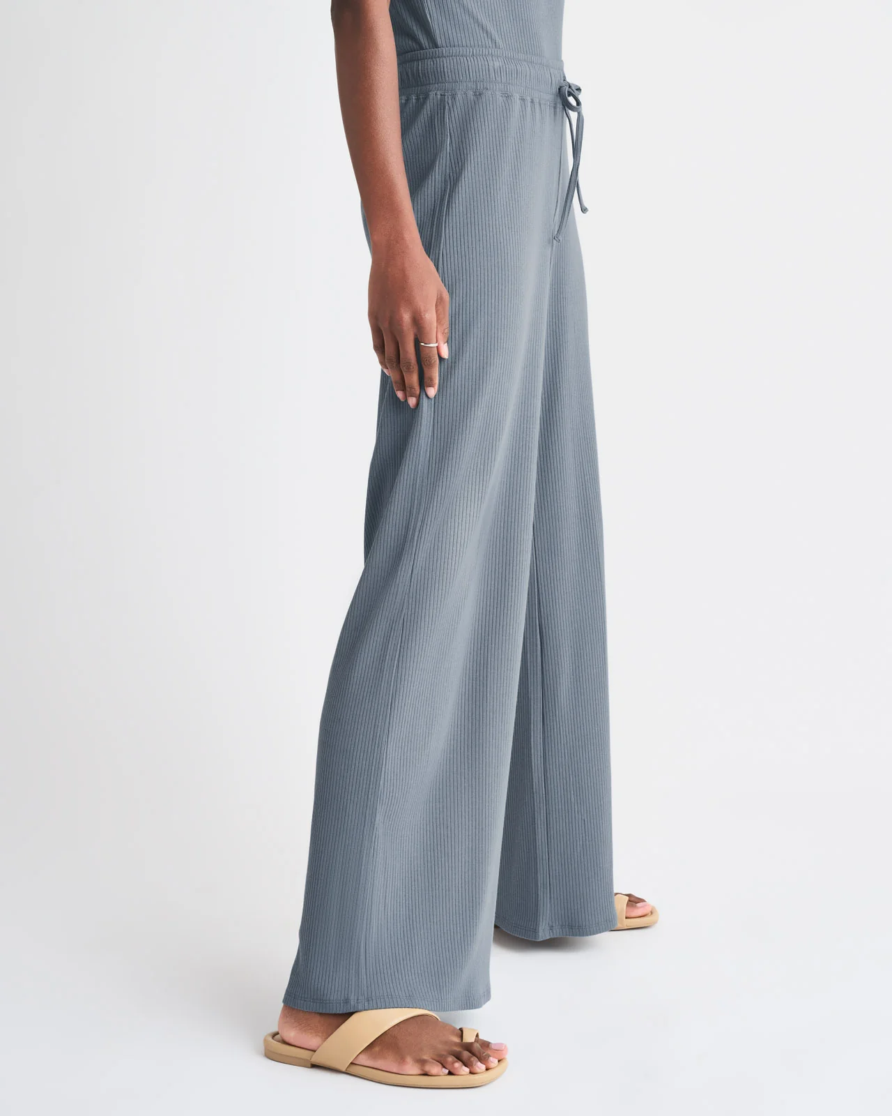 Modal Rib LYR Wide Leg Pant - Image 36